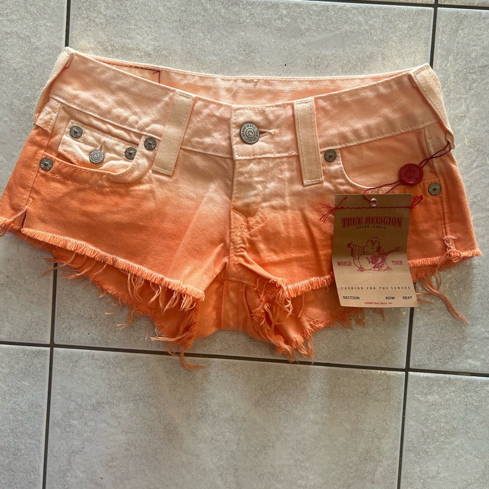 True Religion Women's Orange Shorts